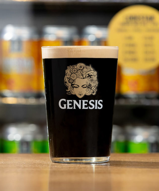 More views of Genesis Pint Glass